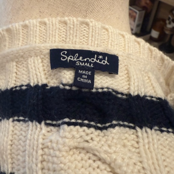 SPLENDID | Striped Knit Sweater Small - Picture 4 of 4